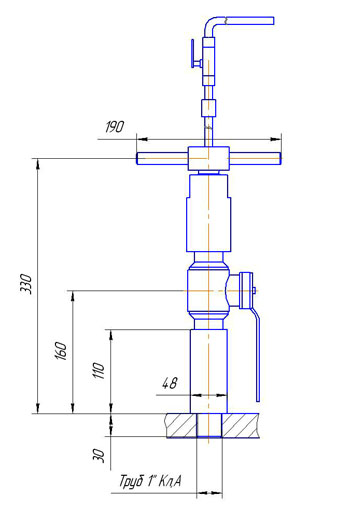 Основной монтажный чертеж Индикаторной трубки
